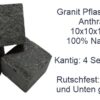 Granit Pflastersteine Anthrazit – eckig gesägt in 10x10cm Neupflaster